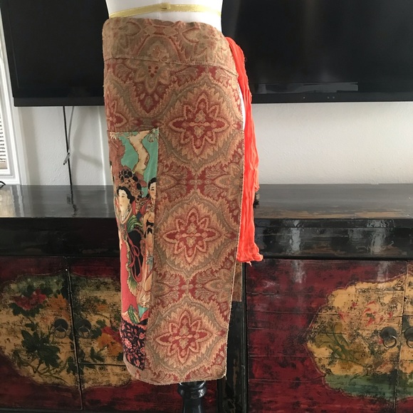 Color Wrap skirt - Picture 3 of 7